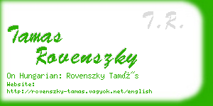 tamas rovenszky business card